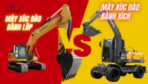 NÊN MUA MÁY XÚC ĐÀO BÁNH XÍCH HAY MÁY XÚC ĐÀO BÁNH LỐP ?