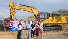 TÂN NGUYÊN IMECO BÀN GIAO THÀNH CÔNG MÁY XÚC ĐÀO LIUGONG 952EHD TẬN CHÂN CÔNG TRÌNH